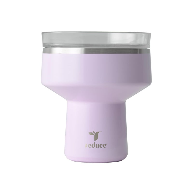 REDUCE Saltini 16 oz Cocktail Tumbler - Insulated Margarita Tumbler with Lid - Keeps Drinks Cold for 10 Hours - 360 Sippable Martini Glass Alternative - Shatterproof  Perfect for Parties - Lilac Bud - Image 1