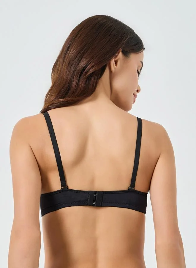Styli Multi Pack fo 2 - Padded Wired Balconette Bra With Metal Trim for Women | Best Price UAE