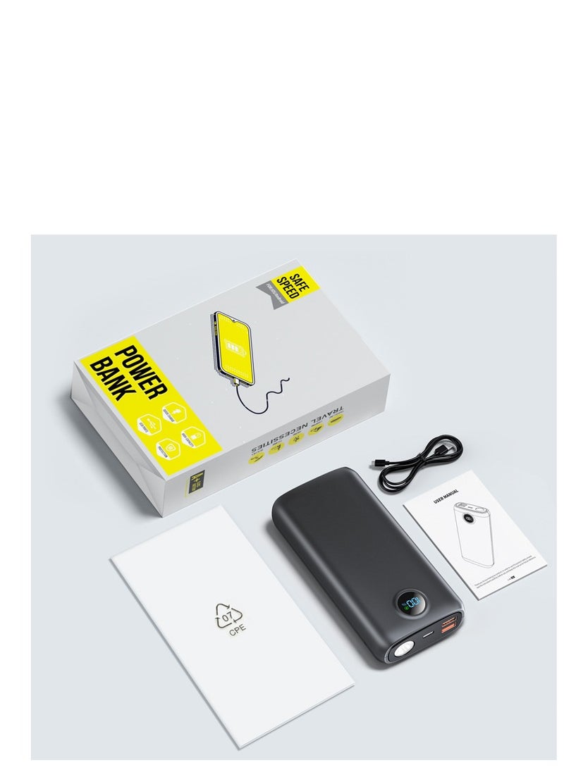 Power Bank 20000mAh Portable Charger PD 22.5W and QC 3.0 Quick Charging Built-in Bright Flashlight LED Display 2 USB 1Type-C Output for Most Electronic Devices on The Market (white)