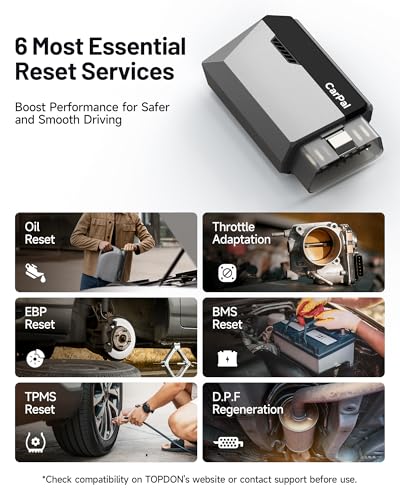 TOPDON Carpal-US OBD2 Code Reader Bluetooth, All System OBD2 Scanner for iOS & Android, Vehicle Health Check, 6 Maintenance Services, Smog Check, Repair Guide, 1 Year Free Update - Image 4