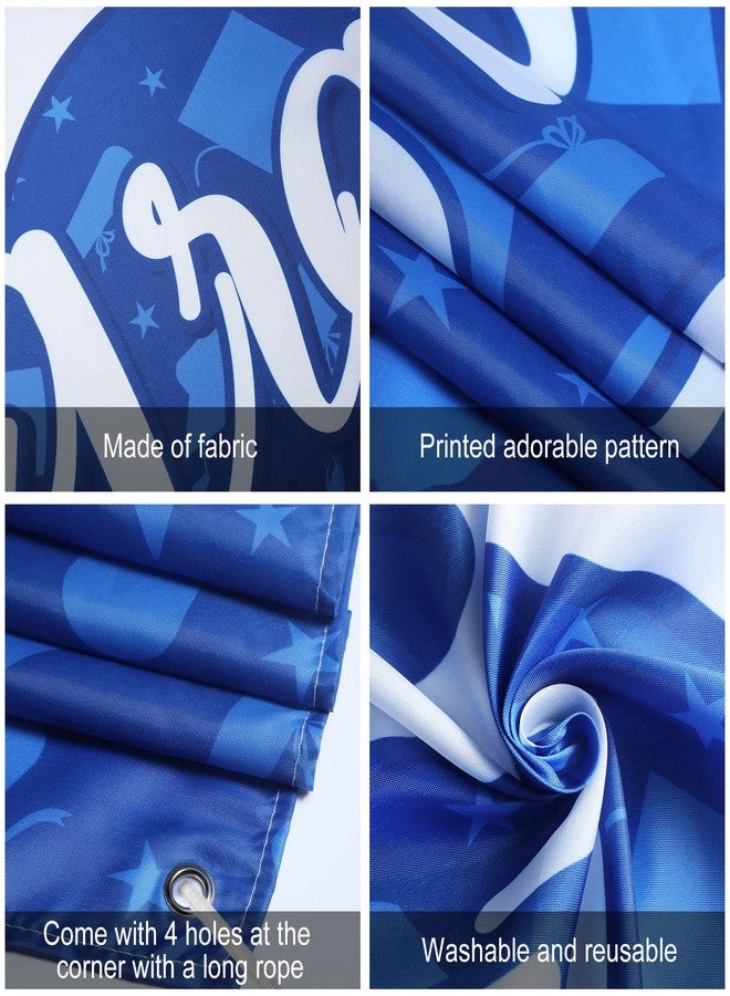 Moukeren Graduation Decorations Graduation Backdrop Banner Class of 2022 Graduation Backdrop Grad Background for Graduation Party Photo Studio Props Decoration Sign Supplies, 72.8 x 43.3 Inch (Blue) - Image 3