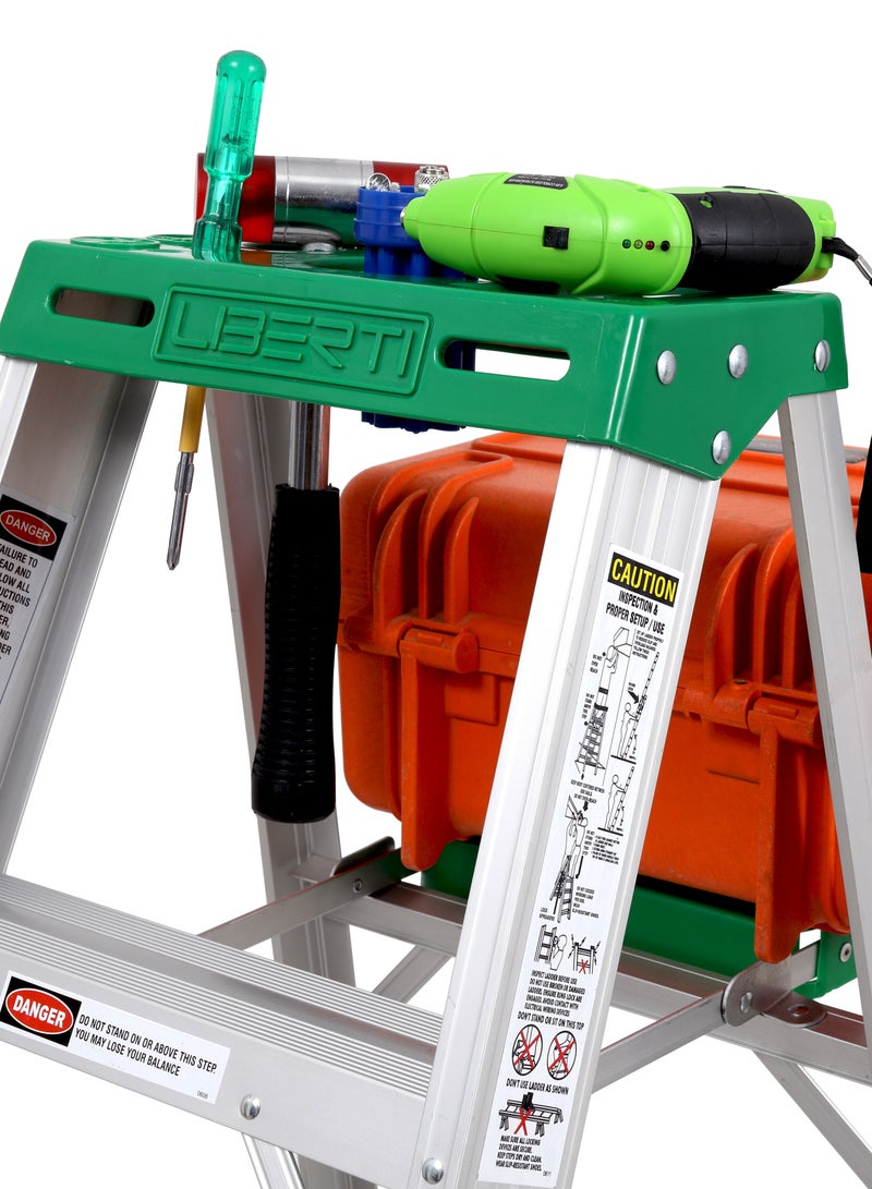 LIBERTI 5' Liberti Aluminium Step ladder with utility Tray  - Image 2