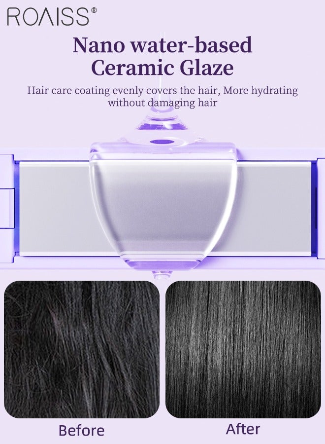 roaiss 3-in-1 Straightener and Curling Iron, 5 Temperature Settings, Fast Heating Ceramic Curling Wand with Replaceable Curling Head, Suitable for Curling, Straightening, Volume and Shine - Image 2