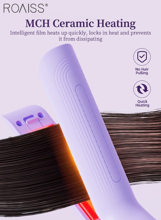 roaiss 3-in-1 Straightener and Curling Iron, 5 Temperature Settings, Fast Heating Ceramic Curling Wand with Replaceable Curling Head, Suitable for Curling, Straightening, Volume and Shine - Image 5