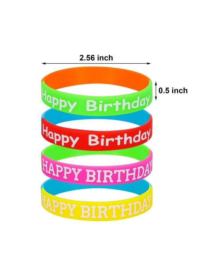 جوفيتيك أساور مطاطية ملونة من جوفيتيك، مكونة من 24 قطعة، مصنوعة من السيليكون، مناسبة لحفلات أعياد الميلاد للمراهقين، ومستلزمات حفلات أعياد الميلاد (بتصميم عصري) - Image 2