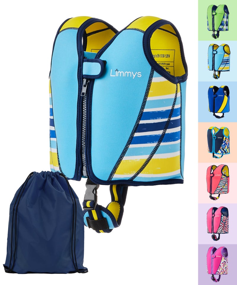 Limmys Premium Kids Swim Vest - Toddler Swim Jacket and Buoyancy Swimming Aid - Modern Design Swimming Vest for Boys, Girls and Babies - with Drawstring Bag - Image 1