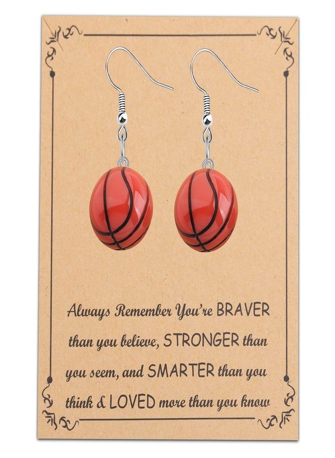 BNQL Basketball Dangle Earrings - Basketball Hoop Jewelry Gifts for Lovers & Fans - Image 1