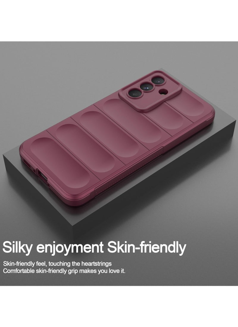 Generic - Premium Protection Back Silicone Case Compatible with Samsung Galaxy A56 Magic Shield Shockproof Case with Camera Protection (Wine Red) - Image 1