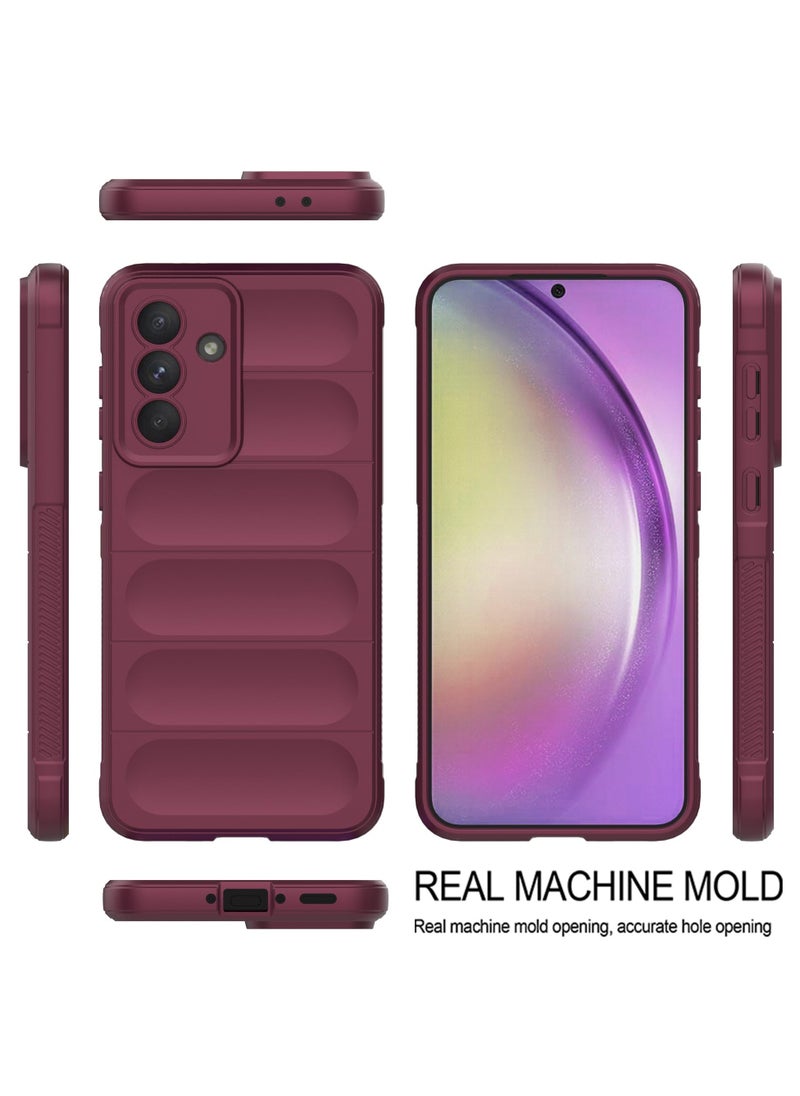 Generic - Premium Protection Back Silicone Case Compatible with Samsung Galaxy A56 Magic Shield Shockproof Case with Camera Protection (Wine Red) - Image 1