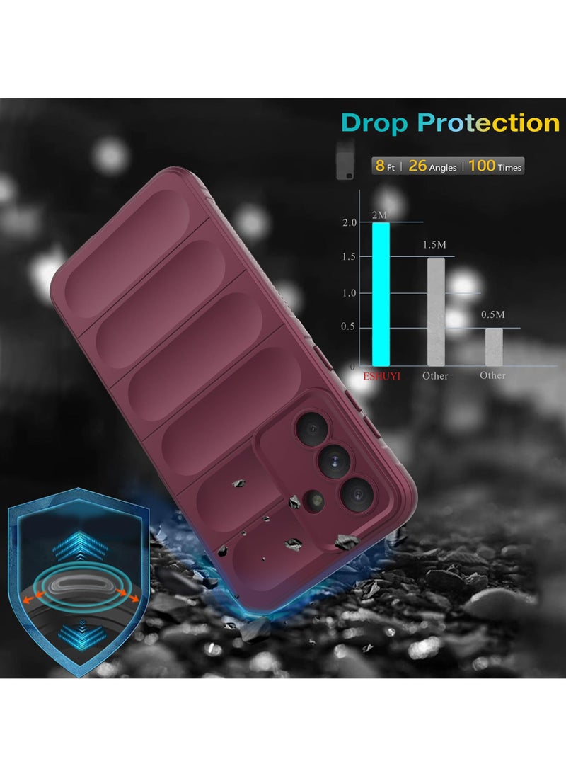 Generic - Premium Protection Back Silicone Case Compatible with Samsung Galaxy A56 Magic Shield Shockproof Case with Camera Protection (Wine Red) - Image 1