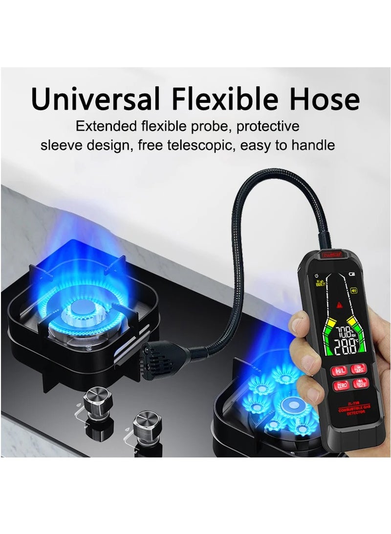 ZL-73B Gas Leak Detector, 0-10000, Rechargeable, Sound Alarm, Combustible Flammable Natural Methane Liquefied Petroleum Gas Analyzer - Image 4