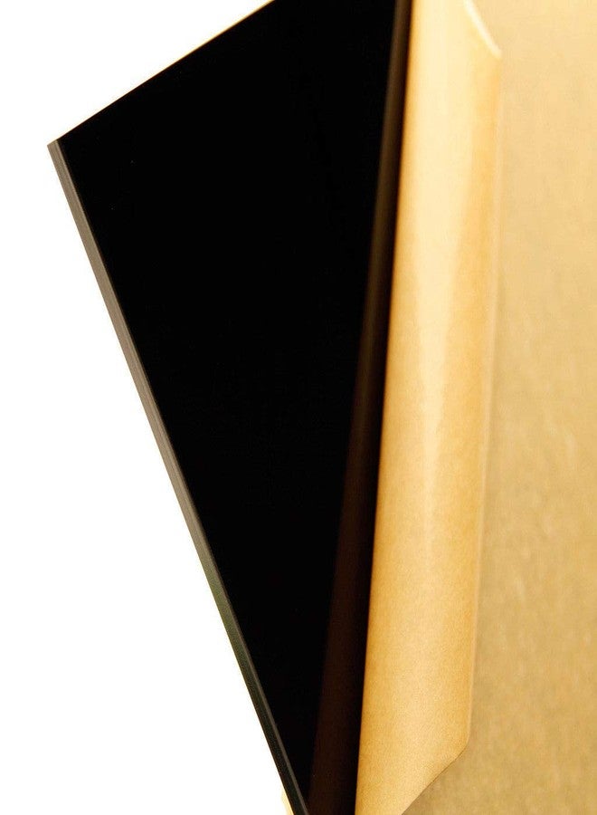 AZM Displays 1/8" (3mm) Black Glossy 12" x 12" Acrylic Plexiglass Cast Sheet 0.118" Thick AZM - Image 1