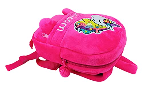 Funeiko Unicorn Soft Bag for Kids School Bag for Baby Girls School Mini Backpack for Kids Cartoon Bag - Multicolor - Image 4