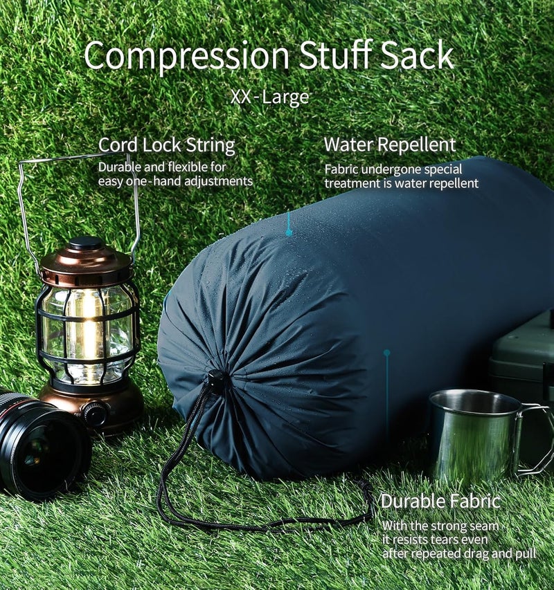 Litume Compression Stuff Sack 6L, 8.5L, 10L, 13L, 16L, Water Resistant Lightweight Compact with Ripstop Fabric Sleeping Bag Sack with Drawstring Closure for Camping, Backpacking, Traveling(E638) - Image 5