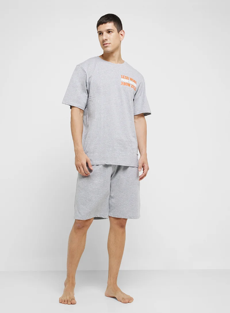 Robert Wood Nightwear Top & Shorts Sets