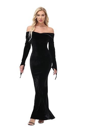 YAOHUOLE V Neck Vampire Dress Halloween Costume Party Maxi Dress Women Halloween Dress Pugsley Costume M - Image 4