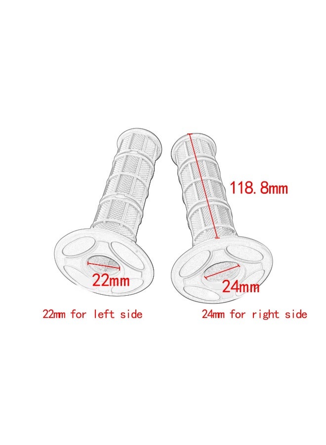 '7/8'' Practical Motorcycle Hand Grips Dirt Bike Motocross Gel Handlebar 2Pc' - Image 2