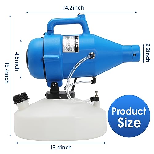 NuFlySic 4.5L (1.2 Gallon) Electric ULV Portable Fogger Sprayer Machine Spraying Distance 30ft with 16.4ft Cord Atomizer Mist Cold Fogger for Home,Hotel,Church,School,Lawn and Garden - Image 2