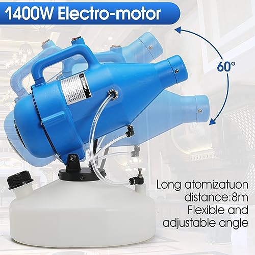 NuFlySic 4.5L (1.2 Gallon) Electric ULV Portable Fogger Sprayer Machine Spraying Distance 30ft with 16.4ft Cord Atomizer Mist Cold Fogger for Home,Hotel,Church,School,Lawn and Garden - Image 4