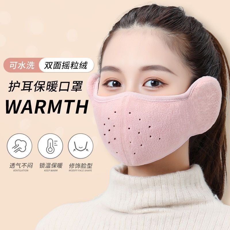 Windproof Earmuffs Warm Cotton Mask for Winter Blue-[unisex]  - Image 5