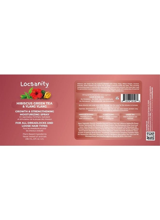Locsanity - Hair Growth Moisturizing Spray - Hibiscus Green Tea & Ylang-Ylang - Image 1