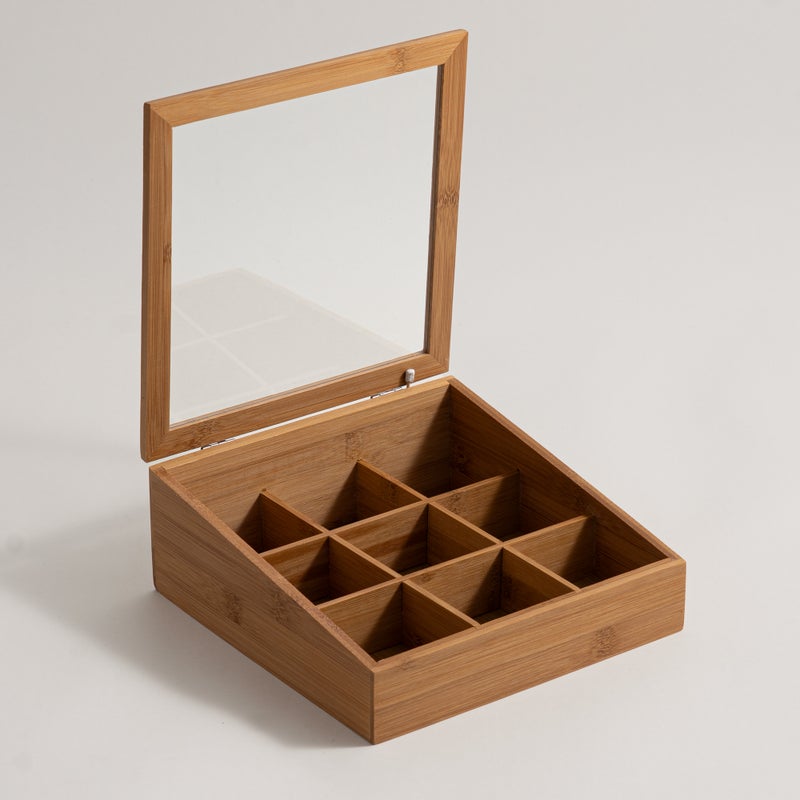 Dallaty bamboo tea box 23.5*23.5*9.5cm - Image 3