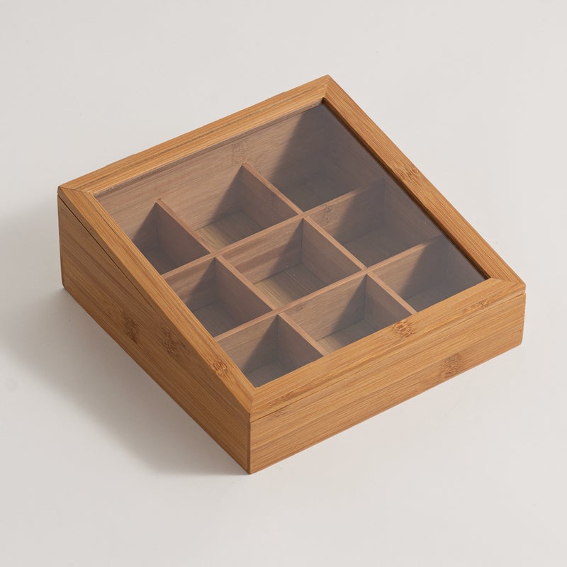 Dallaty bamboo tea box 23.5*23.5*9.5cm - Image 1