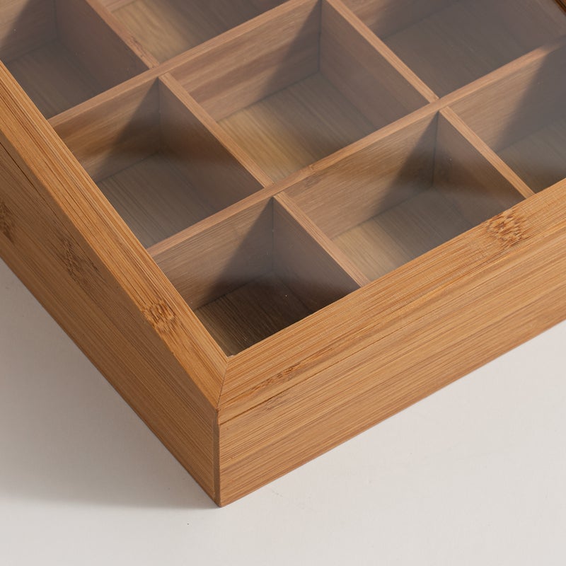 Dallaty bamboo tea box 23.5*23.5*9.5cm - Image 5