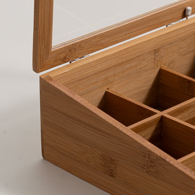 Dallaty bamboo tea box 23.5*23.5*9.5cm - Image 4