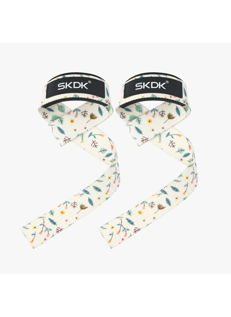 SKDK 1 Pair Lifting Straps Deadlift Gym Wrist Straps Weightlifting With Neoprene Cushioned Wrist Padded And Anti-Skid Silicone For Weightlifting Bodybuilding Xfit Strength Training  - Image 1
