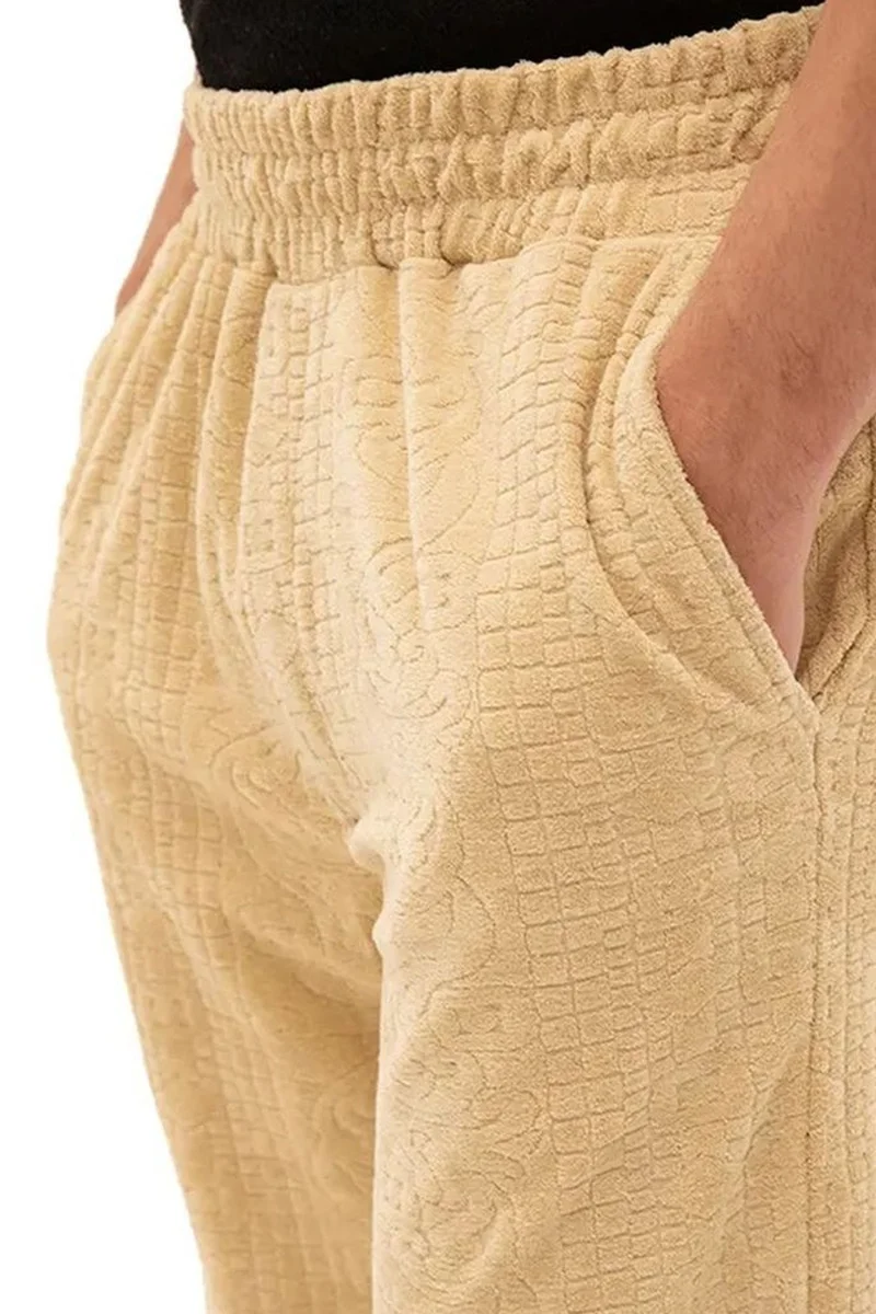 Giesto Oatmeal Natural GIESTO Men's straight-leg knit pants for Men | Best Price UAE