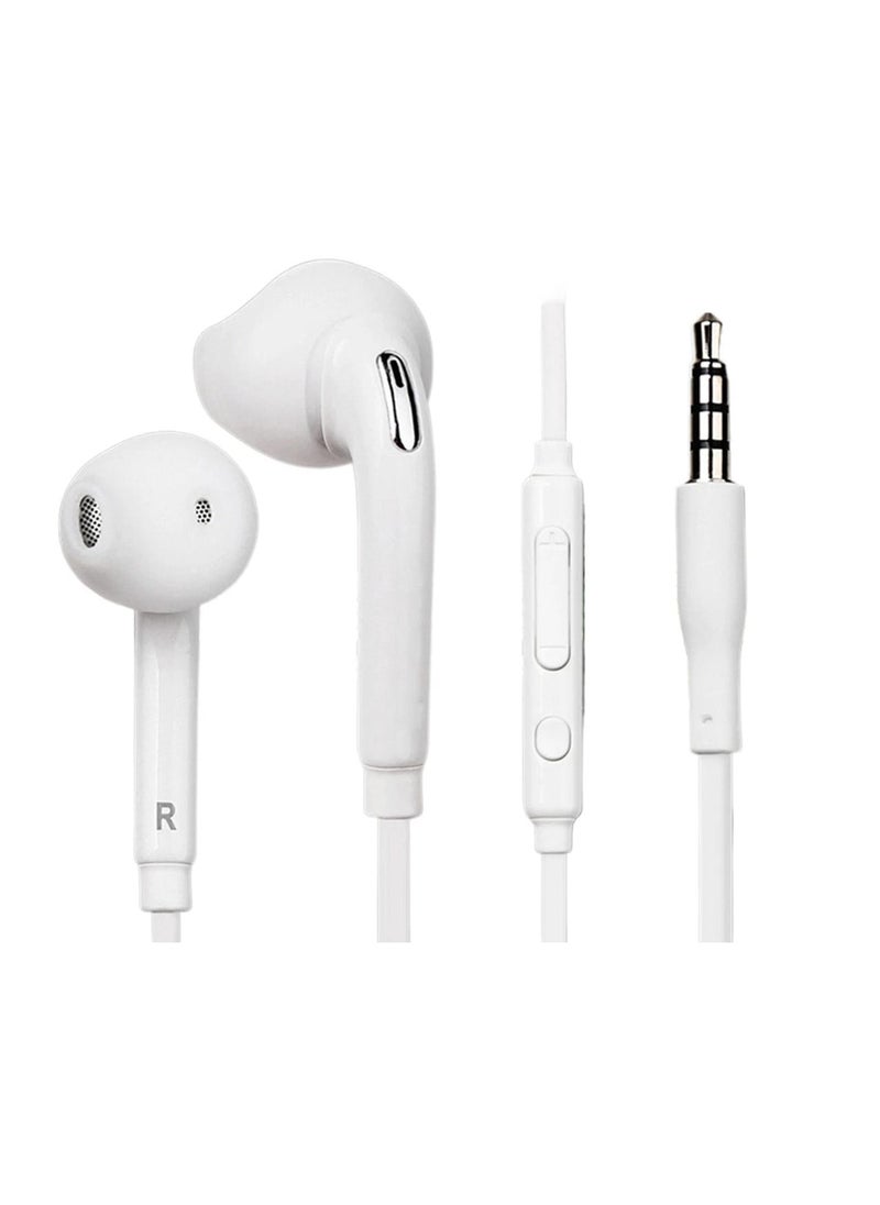 ASD ASD-72EP Flute In-Ear Wired Earphones with Deep Bass and Mic – Noise Isolating, Lightweight Design - White  - Image 1