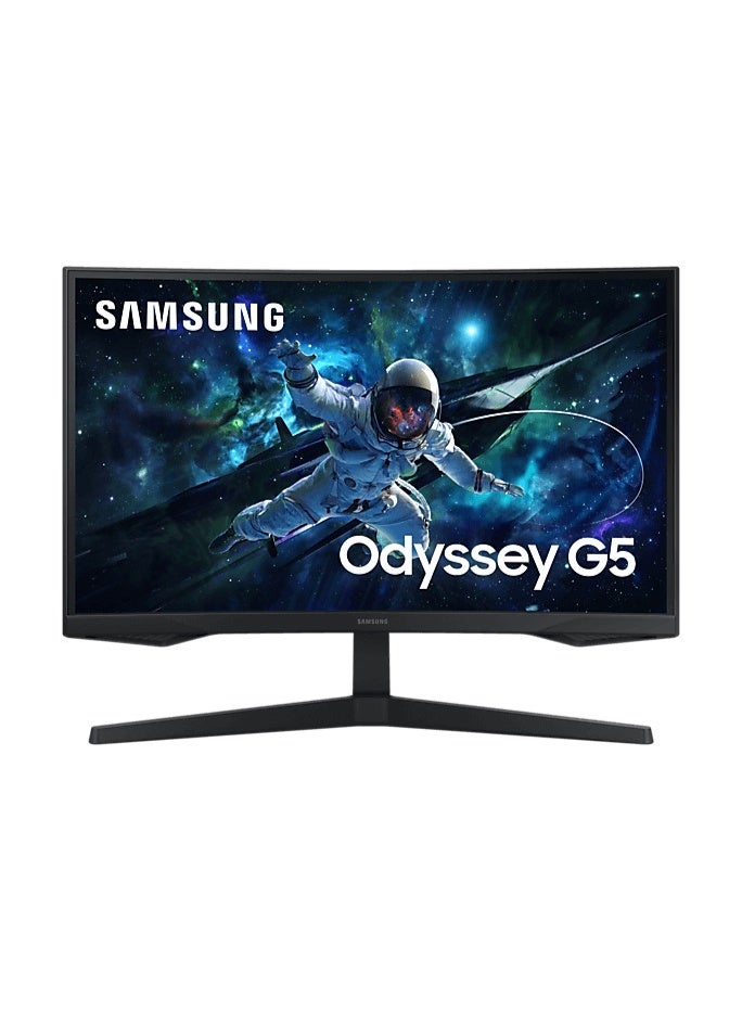 سا مسونج شاشة سامسونج أوديسي G5 G55C QHD مقاس 27 بوصة، شاشة ألعاب منحنية بتردد 165 هرتز LS27CG552EMXEG - Image 1
