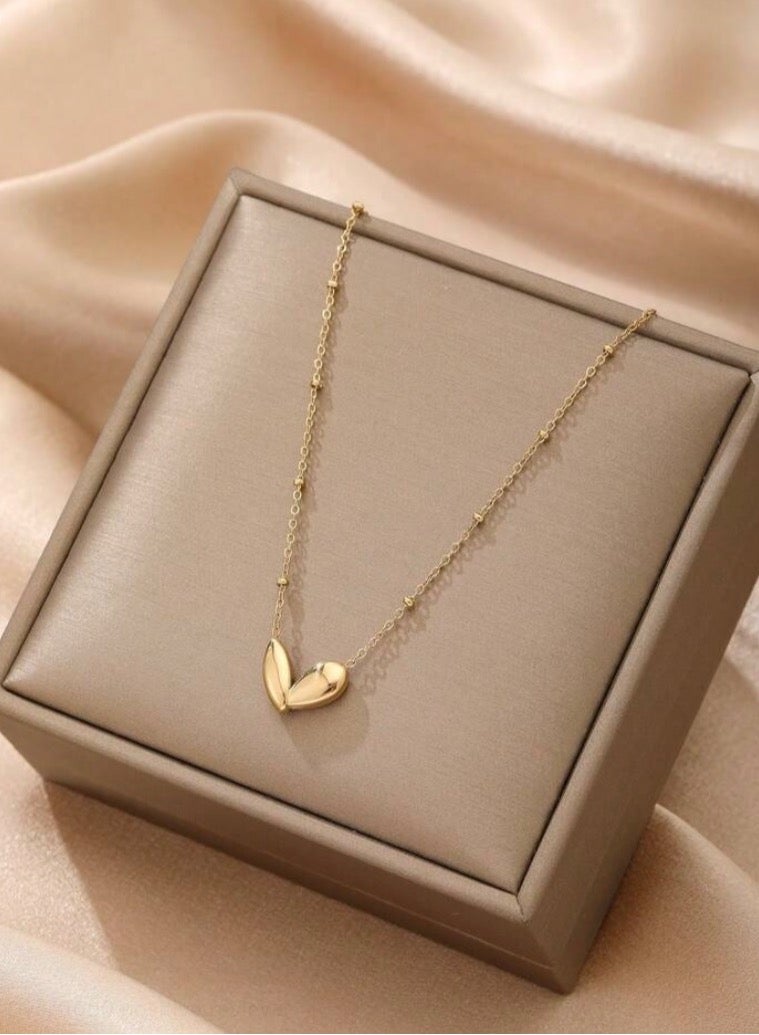 إيكوال سلسال نسائي أنيق من الاستانلس ستيل مطلي باللون الذهبي - Image 1