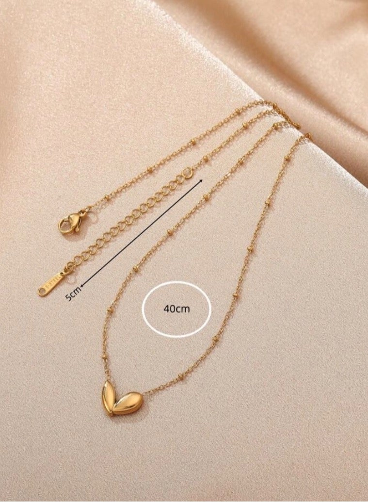 إيكوال سلسال نسائي أنيق من الاستانلس ستيل مطلي باللون الذهبي - Image 3