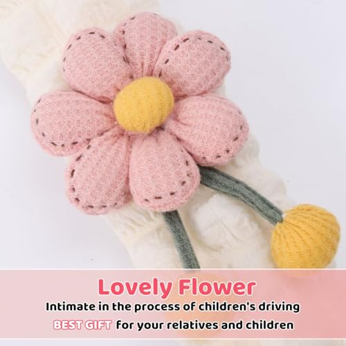 Zigihos Cute Flower Seat Belt Cover Pads, 2 Pcs & 4 Pcs Seatbelt Covers for Women Adults, Car Seat Strap Pads, Seatbelt Cushion (Pink,2) - Image 4