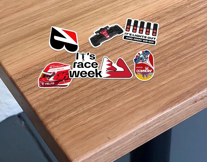 WallDesign Ultimate F1 Racing Sticker Set Collection of 62 - Mobile, Laptop, Accessories, Gifting - Durable, Laminated, Quality Printed Vinyl for True Racing Fans, self-adhesive, 2 inch - Image 4