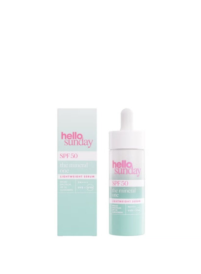 Hello Sunday The Mineral One Lightweight Serum with Hyaluronic Acid SPF50 30ml - Image 4