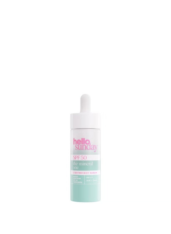 Hello Sunday The Mineral One Lightweight Serum with Hyaluronic Acid SPF50 30ml - Image 1