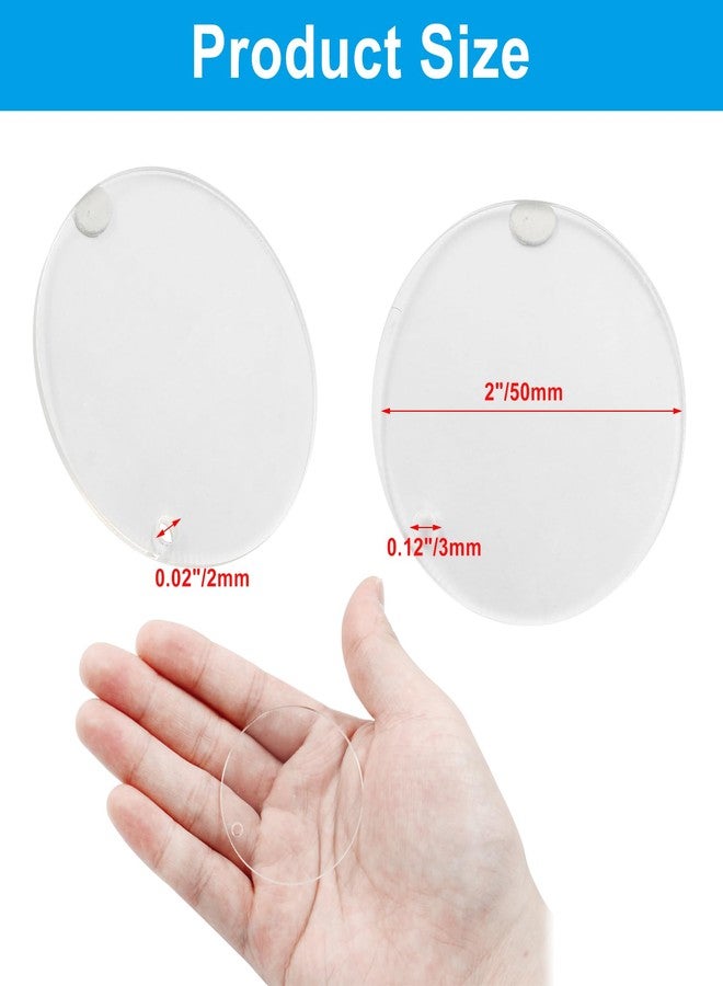 Hitefu 100pcs Acrylic Keychain Blanks for Vinyl, 2 Inch Ornament Blanks with Hole, Clear Round Discs Bulk for DIY Projects, Crafts, Christmas Holiday Present Wrap - Image 5