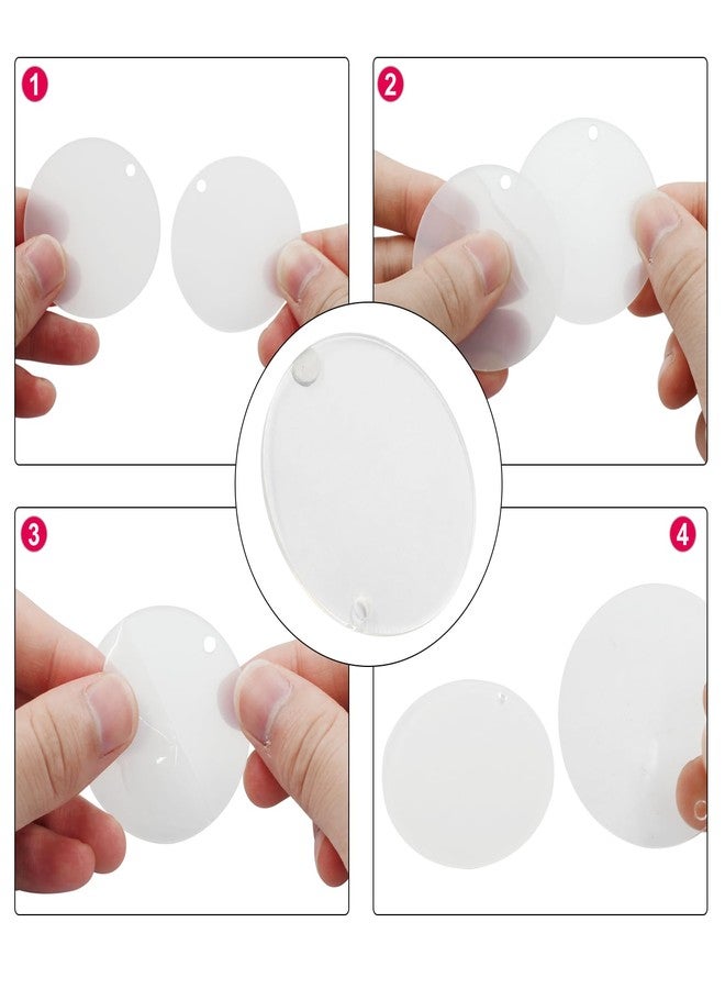 Hitefu 100pcs Acrylic Keychain Blanks for Vinyl, 2 Inch Ornament Blanks with Hole, Clear Round Discs Bulk for DIY Projects, Crafts, Christmas Holiday Present Wrap - Image 4
