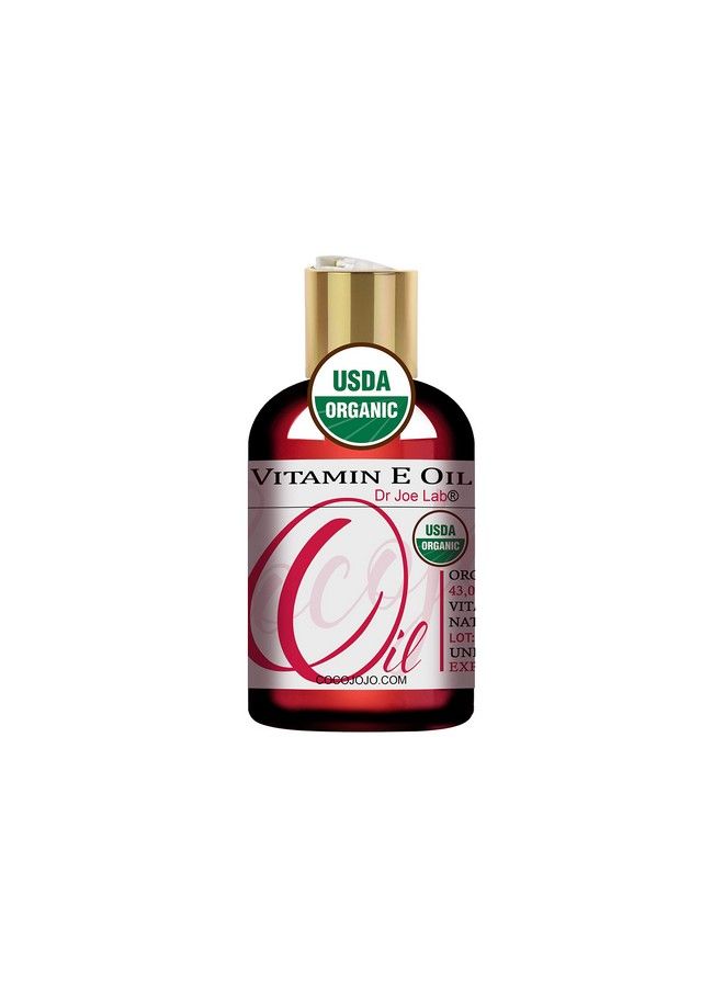 Dr Joe Lab Organic Vitamin E Oil 100% Natural Organic 43000 Iu Nongmo Vegan Crueltyfree Bulk For Face Skin Hair Body Nails Cuticles Locs Deep Hydrating Nourishing Moisturizing (4 Oz) - Image 1