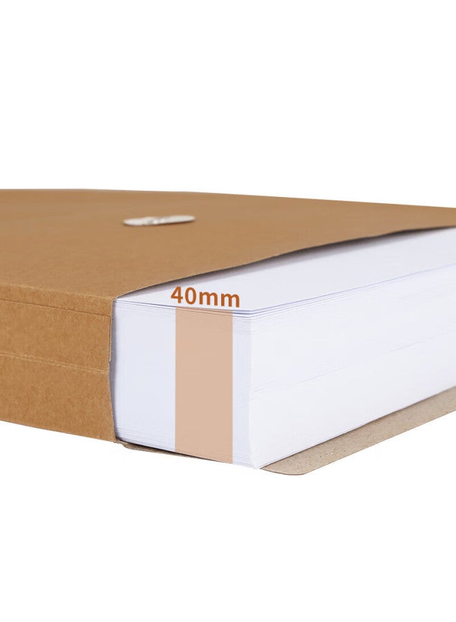 Simaa A4 Cowhide Paper File Bag 50pcs Side Width 4cm 180g Thickened Doent Bag Personnel Tender Contract Data Bag Office Supplies 16817 - Image 2