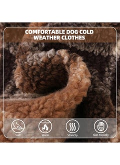 PUPTECK PUPTECK Dog Hoodie Puppy Sweatshirt Warm Dog Sweater Winter Clothes Cold Weather Coats for Small Medium Large Dogs, Brown, M  - Image 3