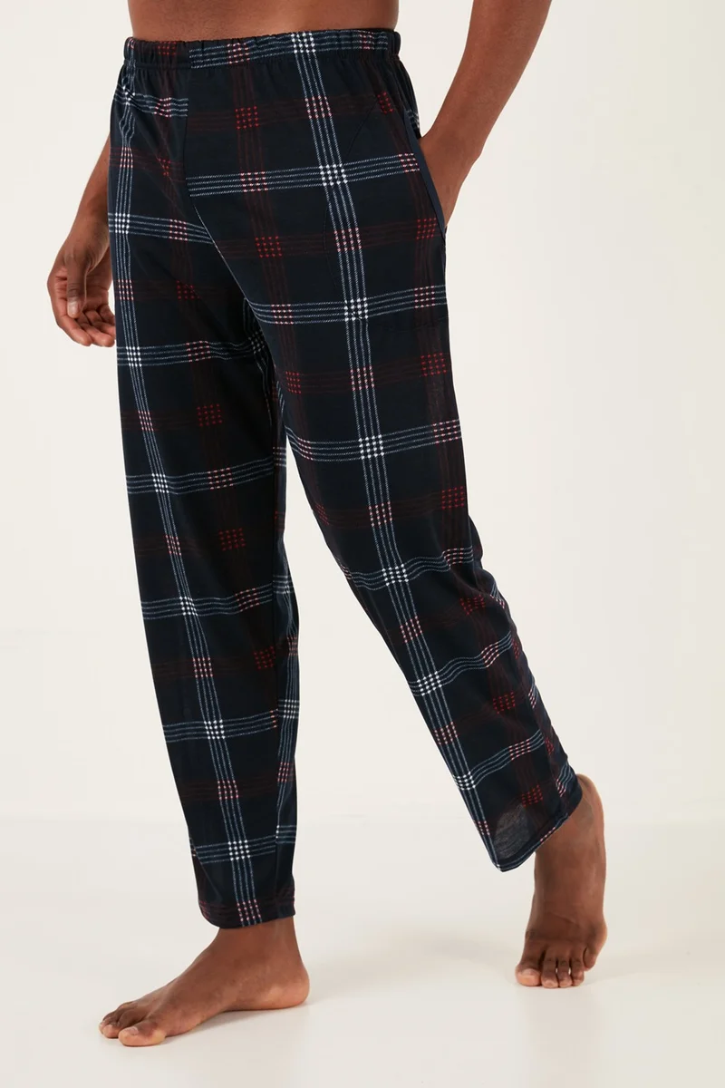 بوراتي Plaid Cotton Regular Fit Short Sleeve Pajama Set Men's Pajama Set 60961007