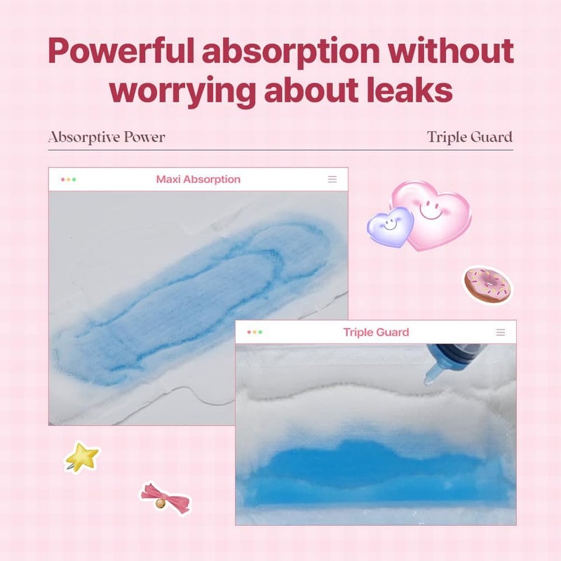 secretday Well Absorbed Sanitary Pads Love Plus, Made in Korea (Super Long, 8, Count) - Image 5