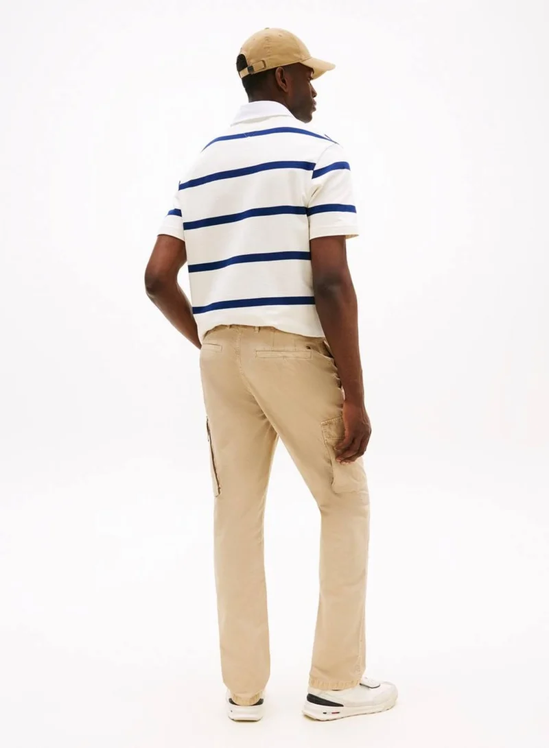 Tommy Hilfiger Sandalwood Denton Straight Leg Twill Cargo Trousers for Men | Best Price UAE