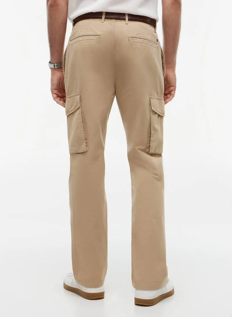 Tommy Hilfiger Sandalwood Denton Straight Leg Twill Cargo Trousers for Men | Best Price UAE