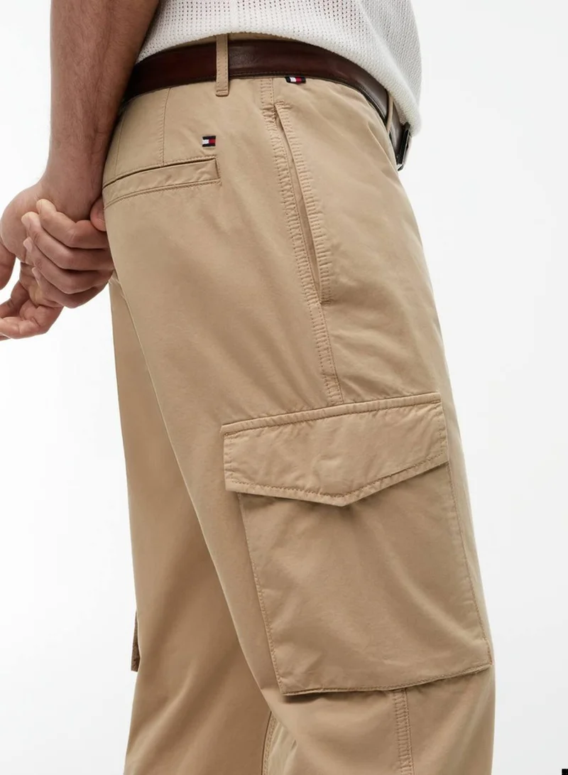 Tommy Hilfiger Sandalwood Denton Straight Leg Twill Cargo Trousers for Men | Best Price UAE