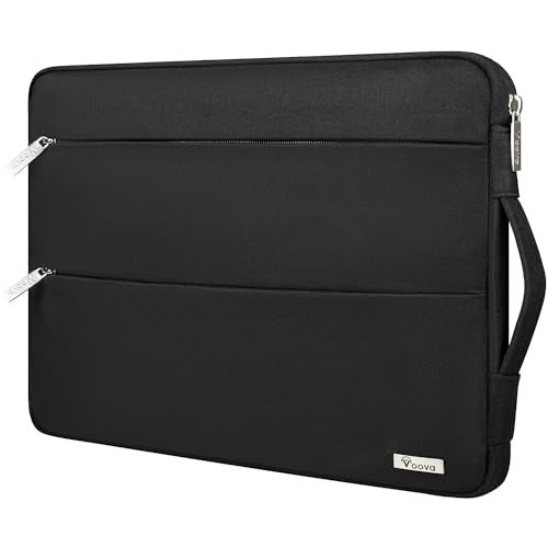 Voova 14 15 Inch Laptop Sleeve Case, Waterproof Computer Bag Cover Compatible with MacBook Air 15 M2/M3/M4 2022-2025, MacBook Pro 15, Hp chromebook 14, 14-15” Dell Lenovo Acer Asus, Black - Image 1